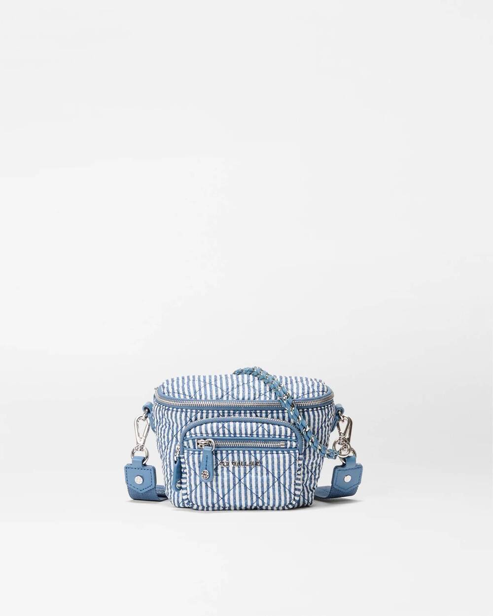 NEW MZ WALLACE crosby sling bag in seersucker
